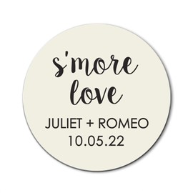S'more Love Stickers, Favor Bag Labels, Treat Bag Stickers, Smore Favor Stickers, Wedding Favor Stickers, F1:27