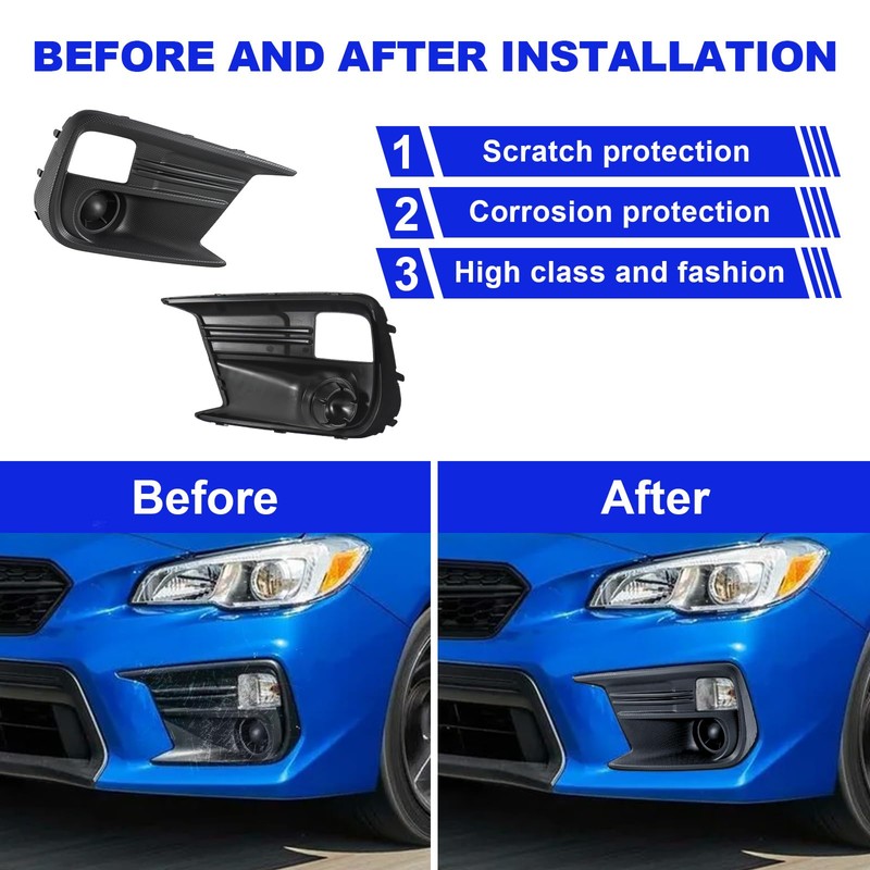 GearUp Fog Light Cover Driver and Passenger Side for WRX/WRX