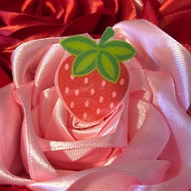 Strawberry Shortcake Bouquet CutOuts for Ramos - 7 Strawberries and 1 Shortcake Decor