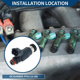 Hihaha No.FP33-13-250 Fuel Injector for Mazda Protege ES 1.8 99-00 Fuel Nozzle Flow Match 1 Pc Navy Blue