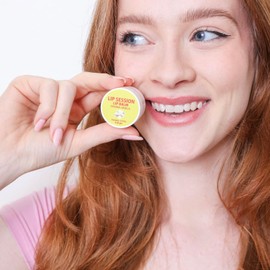 Lip Session Lip Balm Vanilla (Original) Flavor .33 Oz. Jars with Vitamin E & Cocoa Butter - Moisturizes & Soothes Dry, Cracked, or Chapped Lips (6 Pack)