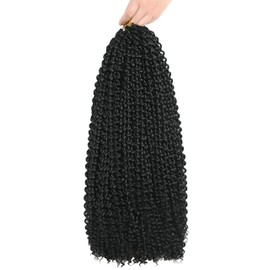 FUTAI Passion Twist Crochet Hair 18 Inch 7 Packs Pretwisted Water Wave Braiding Hair Pre Looped Curly Butterfly Locs Bohemian Braids for Black Women