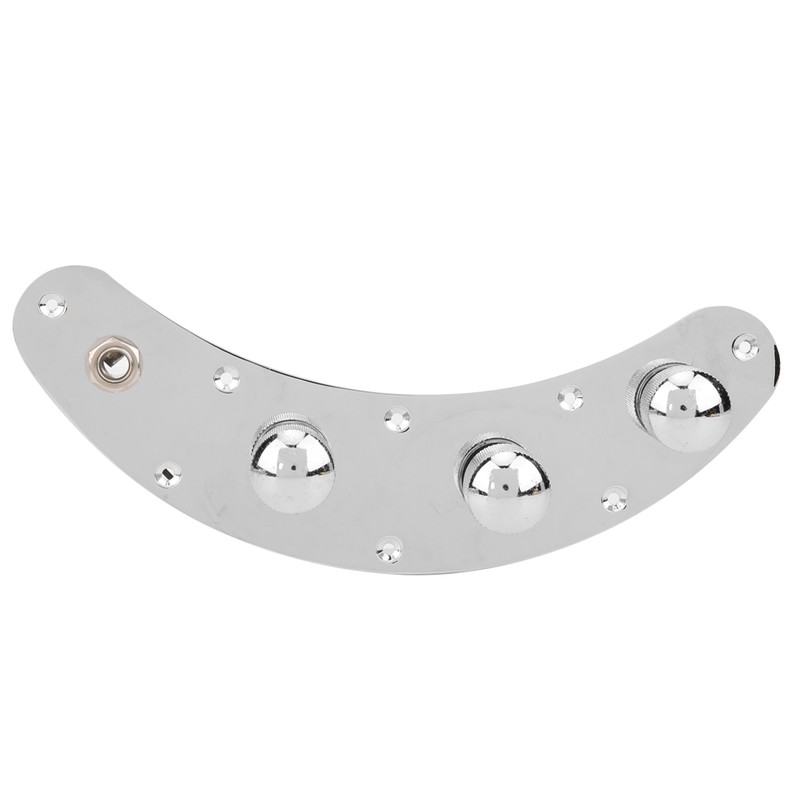 Electric Bass Control Plate Assembly Silver Guitar Musical Instrument Accessories