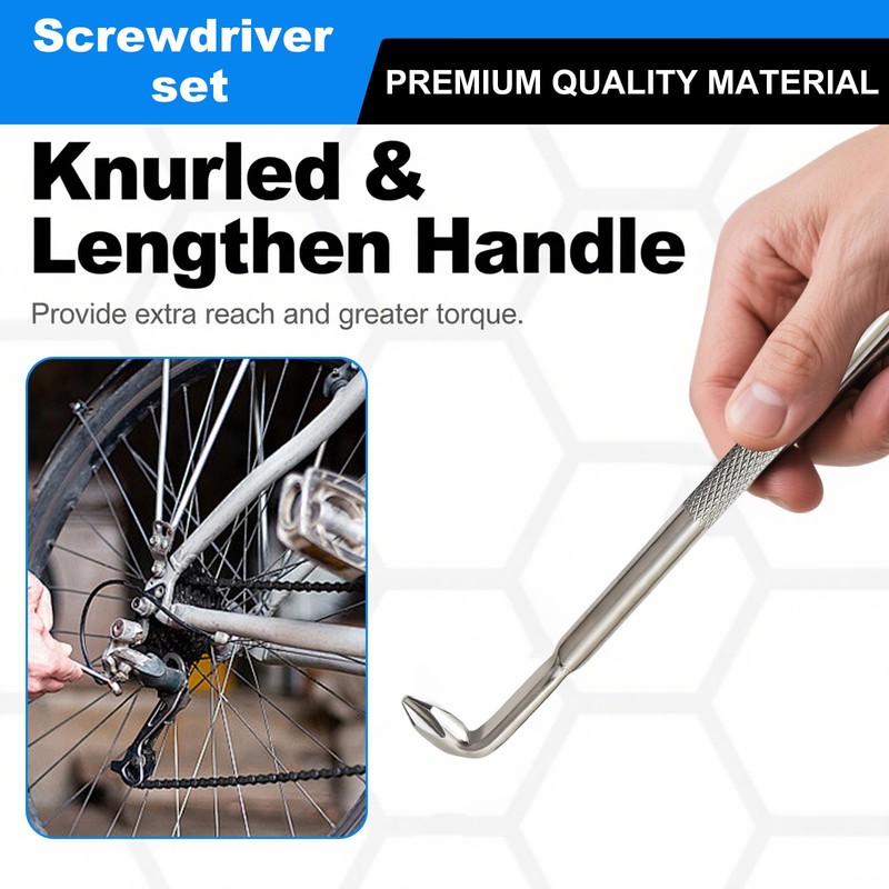 3PCS Offset Screwdriver Set S2 Steel L-Type Double Head Offset