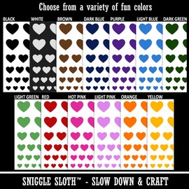 Heart Solid Temporary Tattoo Water Resistant Fake Body Art Set Collection - Hot Pink (One Sheet)