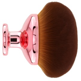 Extra Large Body Makeup Brush For Self Tanner, Leg Makeup &Bronzer Blend,90 mm Wide-headed Kabuki Brush Provides More Even &Pretty Application, Oval Face&Back Makeup Brush, Wet&Dry Use- Pink Rose Gold