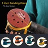 UQIPLB 100 PCS 5 Inch Sanding Discs 600 Grit Hook