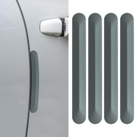HQRNYP 4PCS Silicone Car Door Edge Guard, Car Door Protector, Self Adhesive Crash Scratch Strips Accessories Protector, Auto Accessories Decorative Anti-Collision Strip for Sedans Truck SUV (Gray)