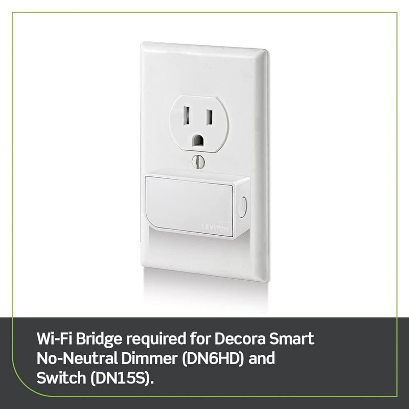 Leviton Decora Smart WiFi Bridge for No Neutral Dimmers and