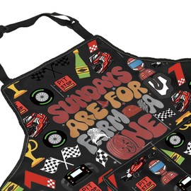 BAUNA Sunday Racing Kitchen Apron Racing Club Apron With Pocket Race Lover Gift Racing Kitchen Decor Racer Housewarming Gift (Formula Apron)