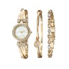 Anne Klein Women's Premium Crystal Accented Bangle Watch and Bracelet