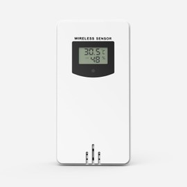Outdoor Sensor of 3378QX Weather Station, Display of Outdoor Temperature and Humidity, Maximum Transmission Range 60 Metres, for Monitoring the Outdoor Temperature on the Wall/Eaves/Garden
