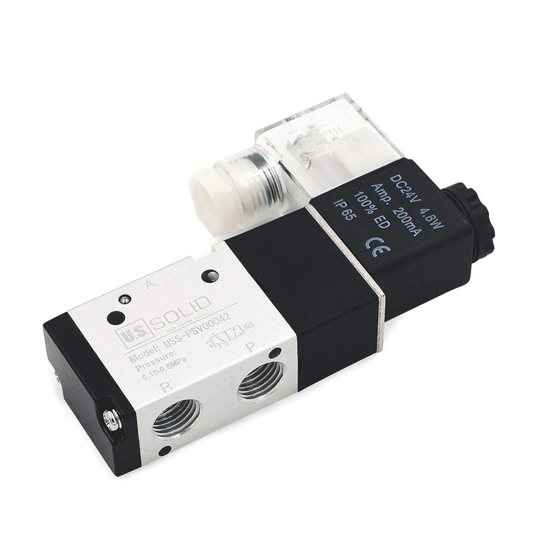 U.S. Solid 1/4inches NPT Pneumatic Electric Solenoid Valve 3 Way