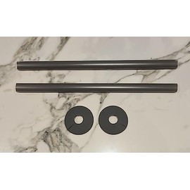 Radiator Pipe Covers & Collars - Pair Anthracite 15mm Pipe Shroud 300mm -TC