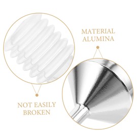 iplusmile 12Pcs Mini Stainless Funnels, Small Stainless Steel Funnel Oil Funnels for Science Laboratory Kitchen, (2Pcs Elastic Funnel + 10Pcs Metal Metal Filter Funnel)