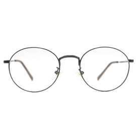 MERRY PLEASURE Sunglasses Date Glasses, Boston, Round Glasses, Hosobuchi, Light Color Lens, Thin Color, Color Lenses, Asian Fit, Men's, Women's, BROWN × BROWN