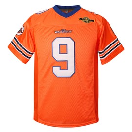 MESOSPERO Youth Bobby Boucher Jersey 9 The Waterboy Sandler 50th Anniversary Movie Football Jersey Orange (Large,Youth-9 Orange)