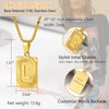 Z Gold Initial Necklaces Square Pendant Cadenas De Oro para