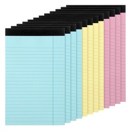 Mini Note Pads Notepad Letter Legal Ruled Pads 12 PCS Small Notebooks Writing Notepads For Work Paper Mini Memo Lined College of Notes Books Nursing Colored with Lines Docket Page Office Letter Paper