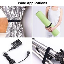 Reelau 5M Hook and Loop Cable Straps Adjustable Cable Ties, Free Cut Length, Securing Cord Ties with 20 Buckles for Cable Management Cord Organizer Straps (3CM*5M)