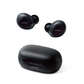 Elecom LBT-TWS10BK Wireless Earphones, Bluetooth Connection, True Wireless, FAST MUSIC TWS10, Black