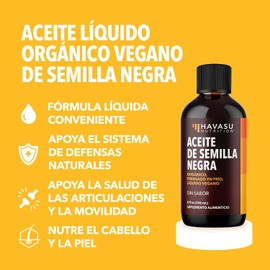 Havasu Nutrition Aceite de Semilla Negra Orgánico Prensado en Frío, 240 ml