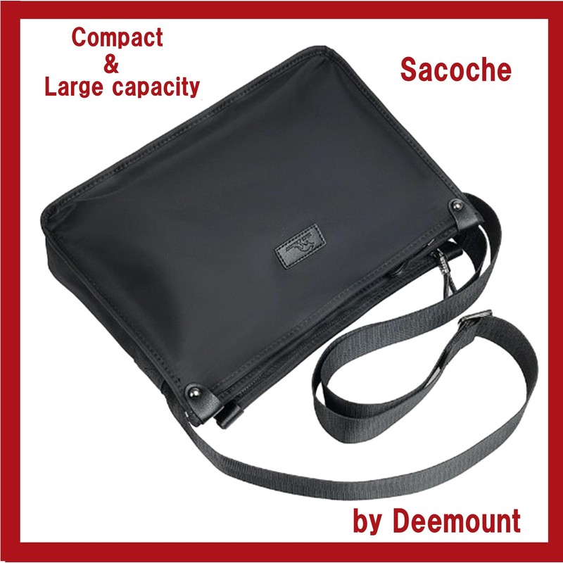 Deemount Sacoche Shoulder Bag, Compact, Large Capacity, Spacious Storage, Compact