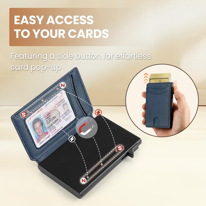 RUNBOX Slim Card Wallet for Men with ID Window –