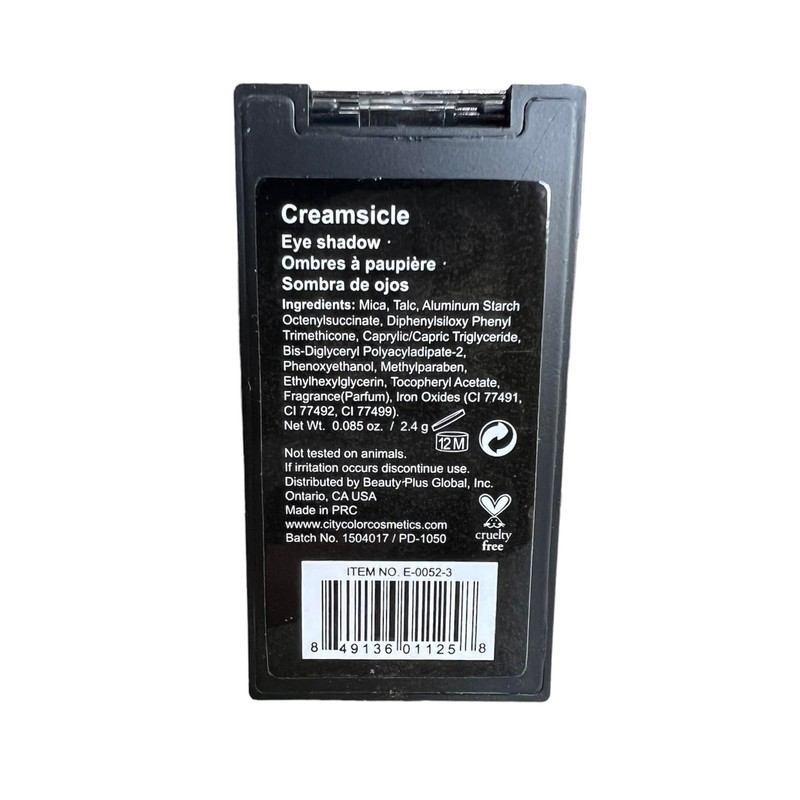 CITY COLOR Matte Single Eyeshadow, Creamsicle, 0.085 oz