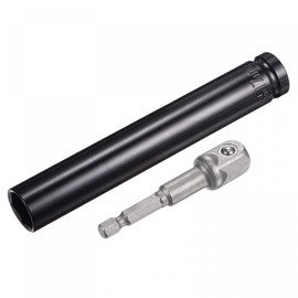 sourcing map 1/2" Drive Socket Accessory Set, 17mm Deep 6-Point Impact Socket 6" Length and 1/4" Hex Shank Adapter