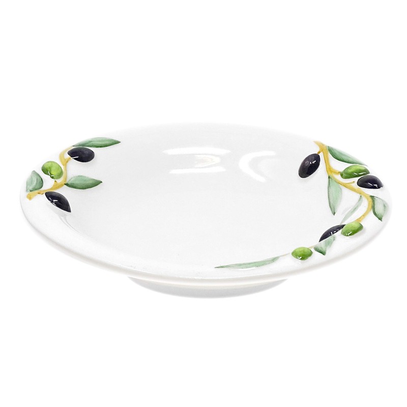 Lashuma Handmade Italian Ceramic Soup Plate Deep Plate Relief Decor