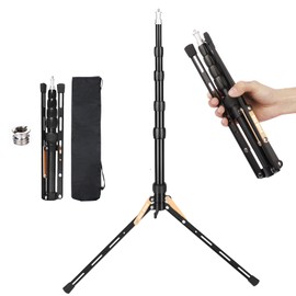 Say good Professional Light Stand, Mini for Ring Lighting, Lightweight, Strobe Holder, Tripod, 5-Level Extendable, Storage Length 12.6 inches (32 cm), Total Height 48.8 inches (124 cm), Reverse