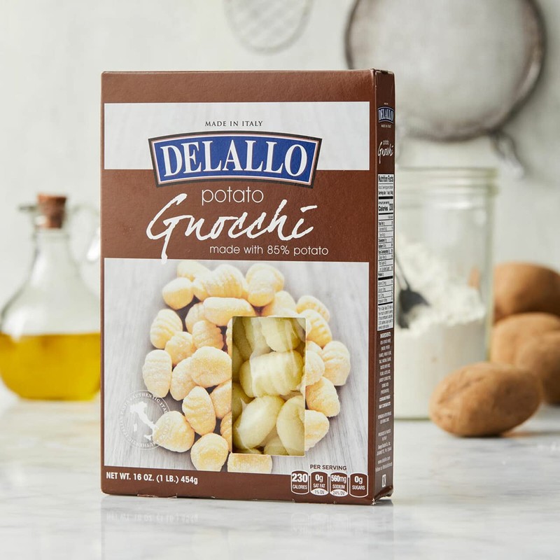 DeLallo Traditional Italian Potato Gnocchi, 1lb, 3-Pack