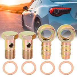 X AUTOHAUX Hose Bolt Connection 2 Sets 16 mm Hollow Screw Washer