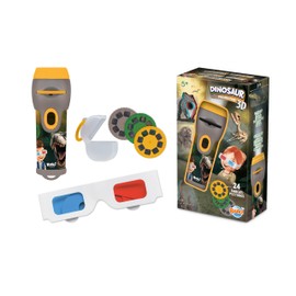 BUKI France – Proiettore Dinosauri 3D Bambino – 24 immagini da proiettare fino a 1 m – Occhiali 3D inclusi – Torcia da 5 anni – 6339DIN