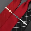AMITER 3pcs Tie Clips with Initial A-Z, Skinny Tie Bar