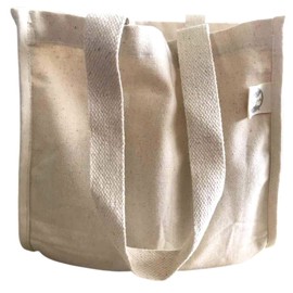 Stubbie Bag - Canvas Bag - Stylish Tote Bag For Women - Made of High-Quality Cotton Material Featured With A Mini Pocket And With 6 Inner Pockets - Reusable Organic Bag With Twill Handles