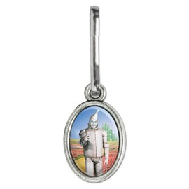 GRAPHICS & MORE Wizard of Oz Tin Man Character Antiqued Oval Charm Clothes Purse Suitcase Backpack Zipper Pull Aid