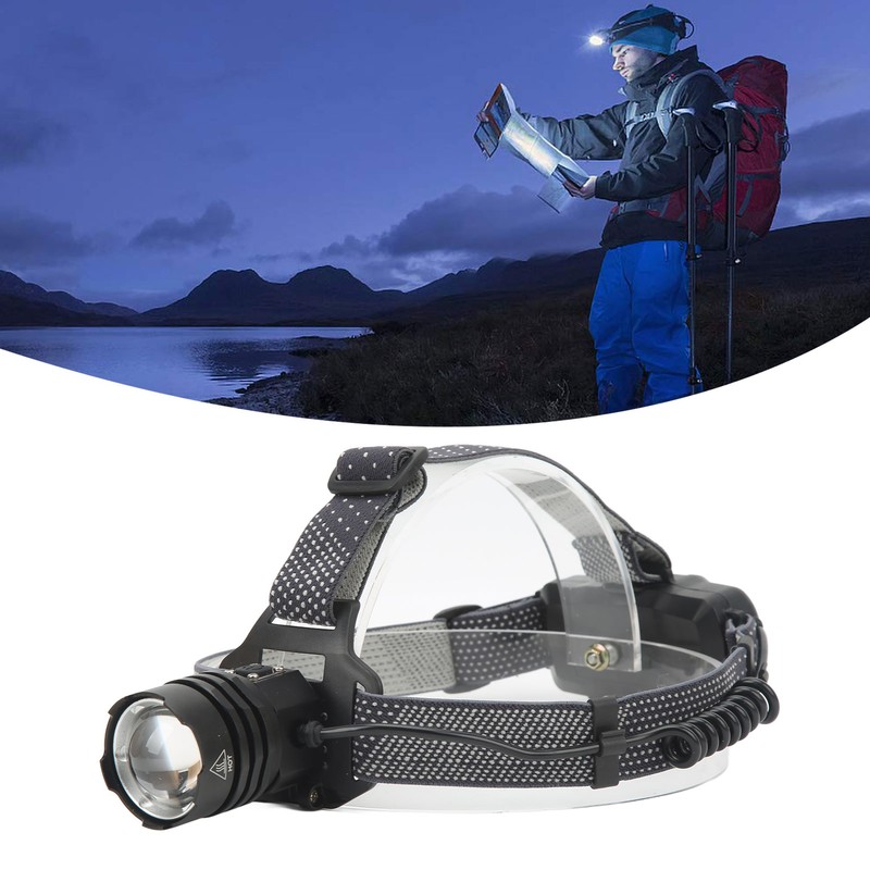 Headlamps for XHP160 LED Bulb Type C Charging Telescopic Zoom