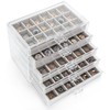 Jucoan Clear Acrylic Rock Display Case, 5 Layer 90 Grids