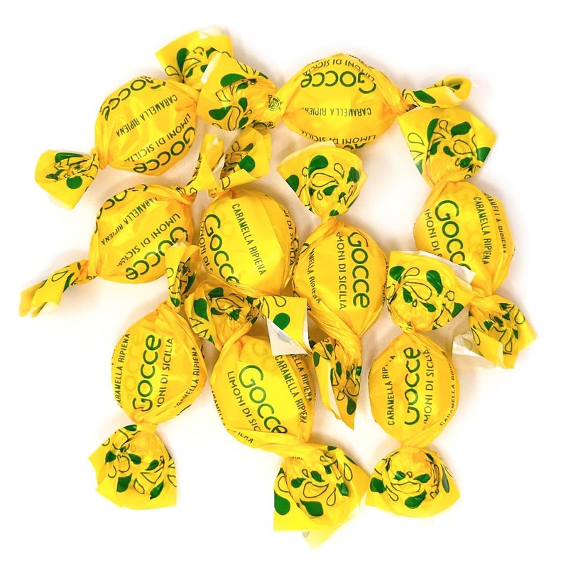 SweetGourmet Sicilian Lemon Filled Natural Flavored Hard Candy, Individually Wrapped,