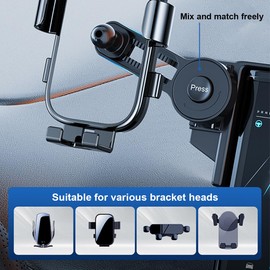 JNNJ Kugelkopf Halterung Verlängerungsstange Auto, Auto Verlängerungsstange Für Telefonhalter, Runde Tablet Telefonhalterung Auto Luftauslass Halterung, Zubehör Für Autodekoration(Für Ständer)