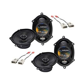 Harmony Audio Bundle Compatible with 1989-1997 Ford Thunderbird (2) HA-R68 5x7 6x8 Replacement 225W Speakers with HA-725512 Speaker Replacement Harness
