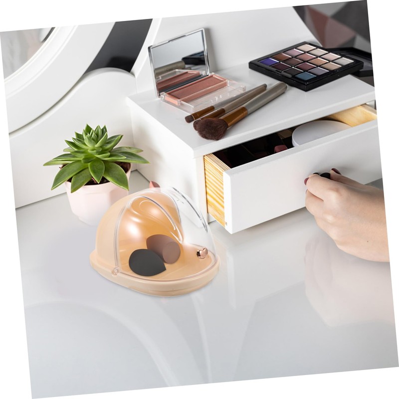 Healvian Countertop Makeup Sponge Holder Cute Rabbit Design Storage Case