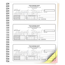Custom 8.5 x 7 (3 Per Page) Carbonless NCR Books in 3-Part Triplicate Invoices, Receipts, Work Orders, Sales Orders, Purchase Orders, Estimates, Quote Forms with Your Company/Business Name (300 Sets)