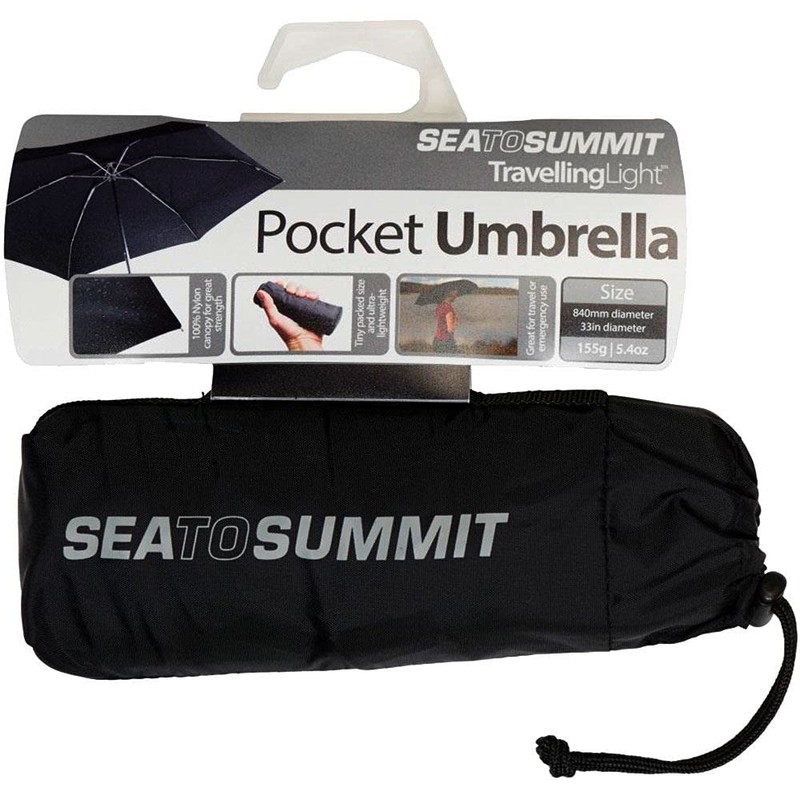 Sea To Summit Unisex's Pocket Size Umbrella-Black, 150 g g