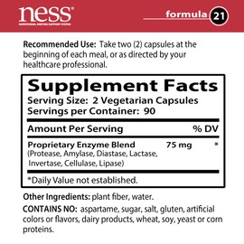 Ness Enzymes - Sugar Digest #21 180 caps