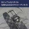 ASPALAND Men's Checkered Cow Leather Belt, Business and Casual, Belt