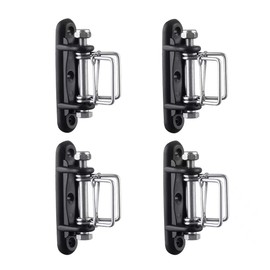 QMARK 4 Pack Electric Fence Corner Insulator, End Insulator with Buckles for Polytape, Wood Post Tape Connectors with 2 Buckles (4)