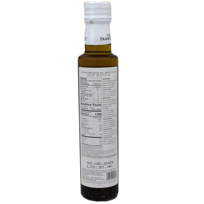 Italian Basil Naturally Flavored Extra Virgin Olive Oil from Terre